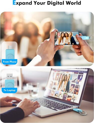 Mosdart 256gb مزدوج USB C محرك أقراص فلاش ، تسريع إلى 150 ميجابايت/ثانية من النوع C ومحرك الإبهام مع الحبل ومؤشر LED ، عصا الذاكرة exfat لجهاز iPhone 15 ، 16 ، iPad ، Android Phone ، Pink ، Pink in Kuwait