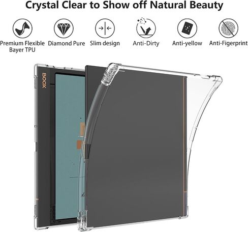for 6.13" Onyx Boox Palma 2/Boox Palma/Boox Kant/Boox Kant 2 Mobile ePaper Case Clear 2024,for Onyx Boox E-Reader Cover,Shockproof Soft TPU Back Shell-Clear in Saudi Arabia