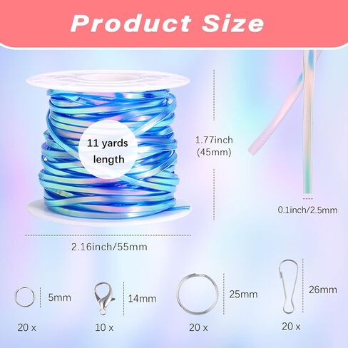 PP Opount Plastic Lanyard String Kit و 15 Gimp String مع 40 ملحقات سلسلة المفاتيح والتعليمات التفصيلية وسلسلة Boondoggle لأساور DIY وسلاسل المفاتيح والطمر (اللون الصلب/اللمعان/الليزر) in Kuwait