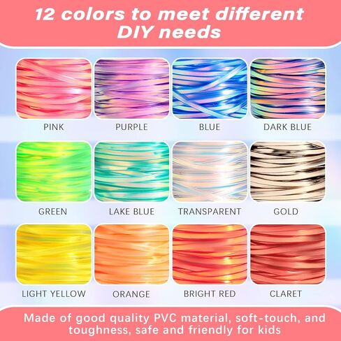PP Opount Plastic Lanyard String Kit و 15 Gimp String مع 40 ملحقات سلسلة المفاتيح والتعليمات التفصيلية وسلسلة Boondoggle لأساور DIY وسلاسل المفاتيح والطمر (اللون الصلب/اللمعان/الليزر) in Kuwait