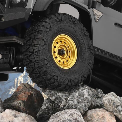 DJCRAWLER 1.0 بوصة لزجة إطارات ناعمة 50.8 * 22.8 مم ل TRX-4M SCX24 1/18 1/24 ترقيات العجلات ، اللزوجة العالية RC Crawler MT Rubber Tyre in Kuwait