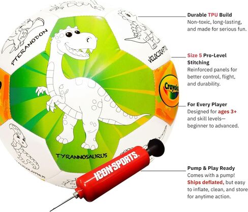 Crayola Score N' Explore Officially Licensed Size 5 Color Ball – Alphabet Explorer, Interactive Coloring Soccer Ball for Kids, Fun Learning Toy Activity Ball in Saudi Arabia