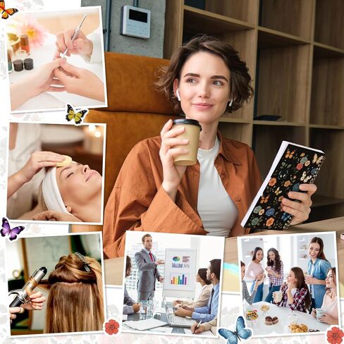 ReliThick Salon Appointment Book 4.72 x 7.87 Inches 2025 Pocket Weekly Planner Mini Size Floral Calendar Schedule Book 108 Pages 53 Week for Women Work Business in Saudi Arabia
