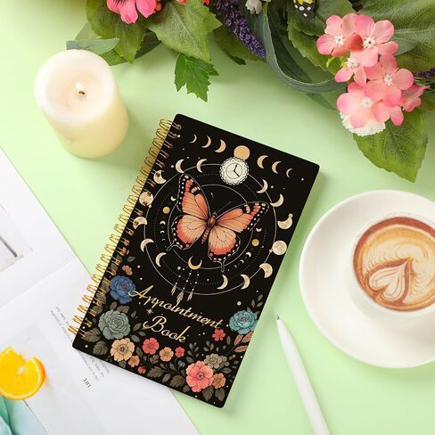 ReliThick Salon Appointment Book 4.72 x 7.87 Inches 2025 Pocket Weekly Planner Mini Size Floral Calendar Schedule Book 108 Pages 53 Week for Women Work Business in Saudi Arabia
