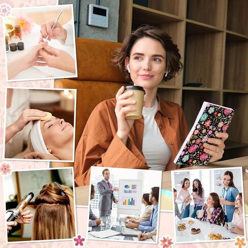 ReliThick Salon Appointment Book 4.72 x 7.87 Inches 2025 Pocket Weekly Planner Mini Size Floral Calendar Schedule Book 108 Pages 53 Week for Women Work Business in Kuwait