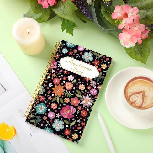 ReliThick Salon Appointment Book 4.72 x 7.87 Inches 2025 Pocket Weekly Planner Mini Size Floral Calendar Schedule Book 108 Pages 53 Week for Women Work Business in Kuwait
