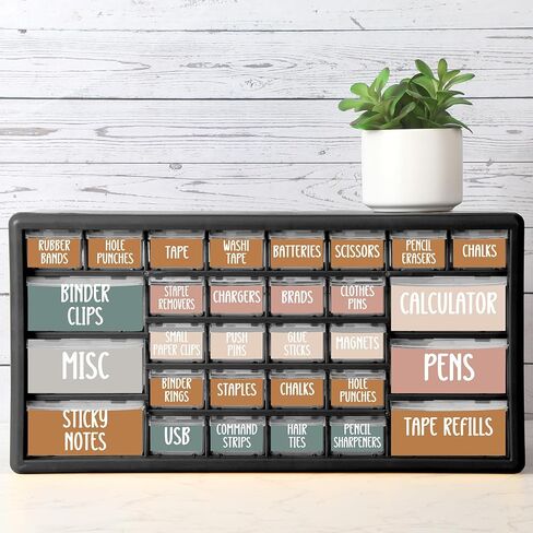 Frienda 84 Pcs 4 Sheet Toolbox Labels Tool Box Storage Stickers Teacher Drawer Tag Colorful Classroom Decor for Back to School Teachers Classroom Organization(Pastel) in Kuwait