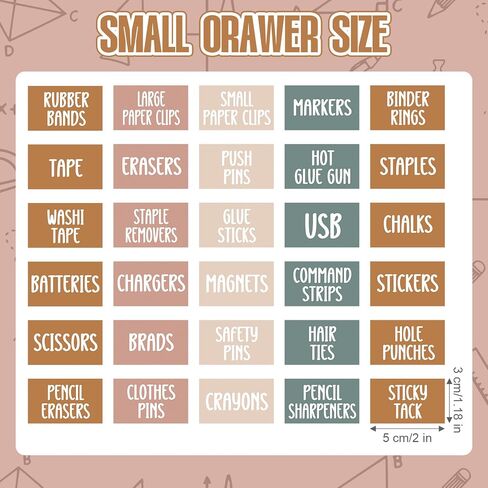 Frienda 84 Pcs 4 Sheet Toolbox Labels Tool Box Storage Stickers Teacher Drawer Tag Colorful Classroom Decor for Back to School Teachers Classroom Organization(Pastel) in Kuwait