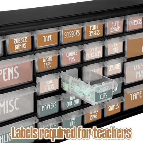 Frienda 84 Pcs 4 Sheet Toolbox Labels Tool Box Storage Stickers Teacher Drawer Tag Colorful Classroom Decor for Back to School Teachers Classroom Organization(Pastel) in Kuwait