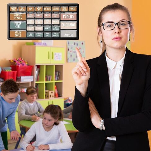 Frienda 84 Pcs 4 Sheet Toolbox Labels Tool Box Storage Stickers Teacher Drawer Tag Colorful Classroom Decor for Back to School Teachers Classroom Organization(Pastel) in Kuwait