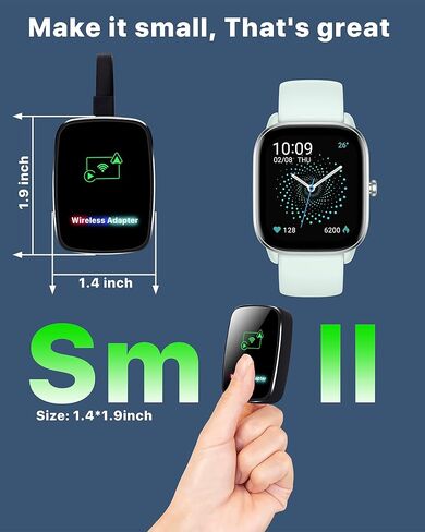 محول CarPlay اللاسلكي ، 2 في 1 Carplay و Android Auto Adapter Slug & Play ، محولات تشغيل السيارات السريعة والمستقرة تحويل CarPlay سلكية إلى Wireless لـ iOS 10+/Android 11+/2017 والسيارة الأحدث ، in Kuwait