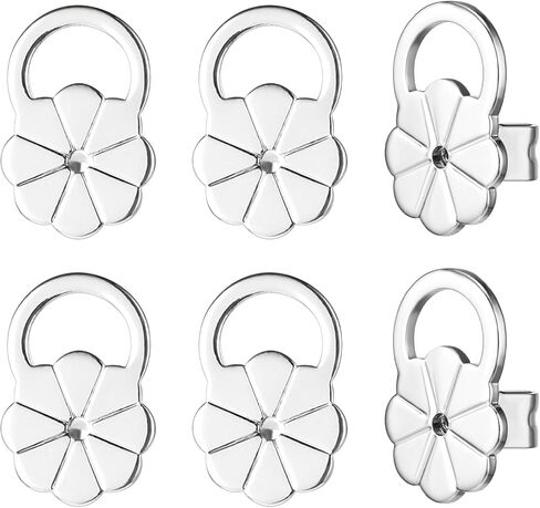 6PCS Earring Lifters Backs, Earring Backs for Droopy Ears Adjustable Anti-Sensitive Secure Large Earrings Backing for Heavy Earrings(Gold) in Saudi Arabia
