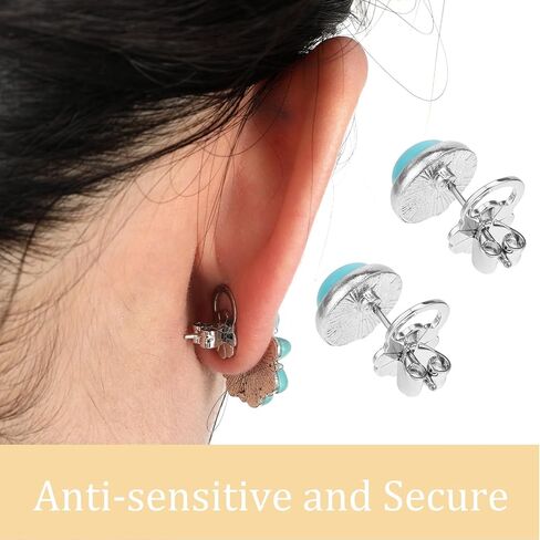 6PCS Earring Lifters Backs, Earring Backs for Droopy Ears Adjustable Anti-Sensitive Secure Large Earrings Backing for Heavy Earrings(Gold) in Saudi Arabia