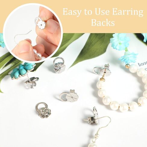 6PCS Earring Lifters Backs, Earring Backs for Droopy Ears Adjustable Anti-Sensitive Secure Large Earrings Backing for Heavy Earrings(Gold) in Saudi Arabia
