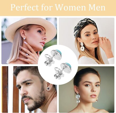 6PCS Earring Lifters Backs, Earring Backs for Droopy Ears Adjustable Anti-Sensitive Secure Large Earrings Backing for Heavy Earrings(Gold) in Saudi Arabia