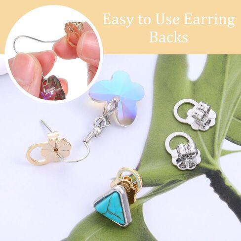 6PCS Earring Lifters Backs, Earring Backs for Droopy Ears Adjustable Anti-Sensitive Secure Large Earrings Backing for Heavy Earrings(Gold) in Kuwait