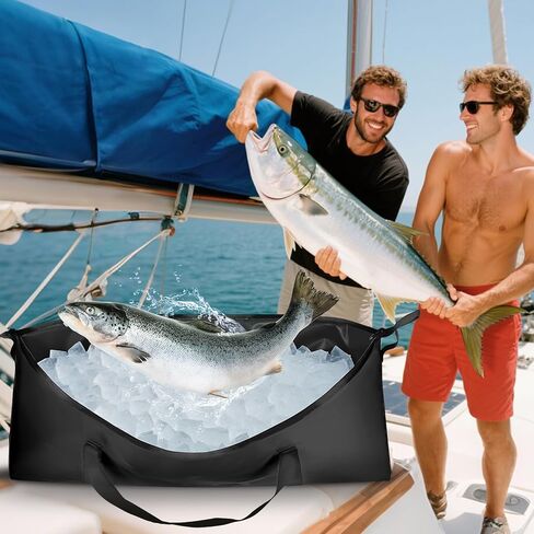 Fish Cooler Bags for Fishing,Insulated Fish Bag 40.1"X16.5" Fish Kill Bag - Fishing Cooler Bags Portable Leakproof Fish Bags for Caught Storage Keep Ice Cold for Over 24 Hours - Blue in Kuwait