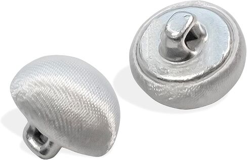 3/4 "50 PCS أزرار بدلة سوداء سوداء 30L أزرار ساتان أسود 0.75 بوصة (19 مم) مع النسيج المعدني المستدير المغطى بسلاسة مثالية لقميص ترسمي in Saudi Arabia