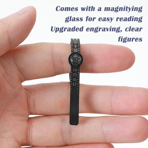 2 Pcs Bracelet Sizer and Ring Measuring Tool Set, Reusable Finger Measure for Ring Size - US Size, Universal Bracelet Measuring Tool for Women Men - UK Sizes (White) in Kuwait