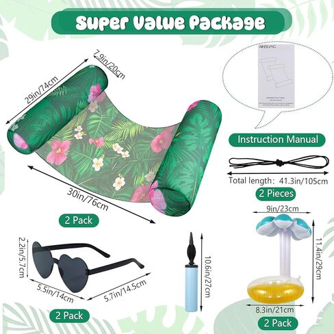 Inflatable Pool Floats for Adults - 1 Pack Water Hammock with Soft Fabric Mesh, Portable Multi-Purpose Floating Lounge Chair, Drifter, & Saddle for Pool, Lake, Beach, and Summer Fun in Kuwait