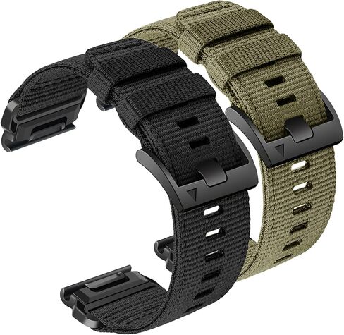 26mm Quickfit Watch Bands Compatible with Garmin Fenix 8-51mm Tactix 7 Pro/Fenix 7X Pro/7X/6X Pro/5X pro/5X/Descent MK2 MK1 Tactix Delta/Enduro 2 3 Woven Nylon Watchband For Men in Kuwait