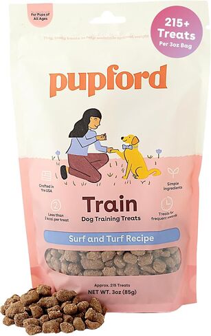 Pupford Freeze Training Trade Treats for Dogs & Appies ، 215+ أربعة لدغات مكونات (تركيا والخضار ، 3 أوقية) in Kuwait