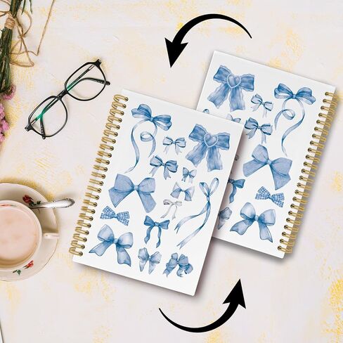 Coquette Pink Bows Journal Notebook - Trendy Preppy Y2k Ribbon Notebooks College Ruled for Teen Girls Women Teacher, Office Back to School Supplies, Hardcover Spiral Notebook 5.5"x8.3" in Saudi Arabia