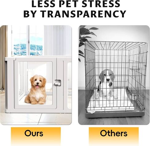 PALOPALO Indoor Outdoor Dog Playpen for Small/Medium Pets | Adjustable Non-Slip Base Puppy & Cat Pen | BPA-Free Plastic Kennel with Easy-Clean Design in Saudi Arabia
