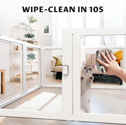 PALOPALO Indoor Outdoor Dog Playpen for Small/Medium Pets | Adjustable Non-Slip Base Puppy & Cat Pen | BPA-Free Plastic Kennel with Easy-Clean Design in Saudi Arabia