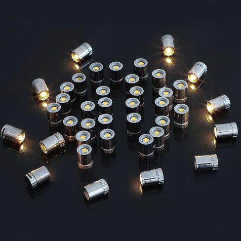 ONEST 40 Pieces Mini LED Lights Small Lights for Dollhouse Silver Led Lights Battery Powered Miniature Ornament Lights Tiny Lights for Dollhouse Accessories Party Decoration Crafts DIY (Cold White) in Saudi Arabia