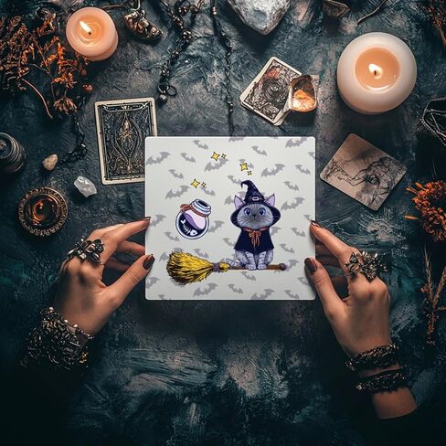 CHGCRAFT Halloween Clear Stamps Witch Cat Pumpkin Mushroom Tree Silicone Transparent Stamp Silicone Stamps Seals for DIY Scrapbooking Journaling Photo Album Decorative in Kuwait