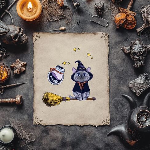 CHGCRAFT Halloween Clear Stamps Witch Cat Pumpkin Mushroom Tree Silicone Transparent Stamp Silicone Stamps Seals for DIY Scrapbooking Journaling Photo Album Decorative in Kuwait