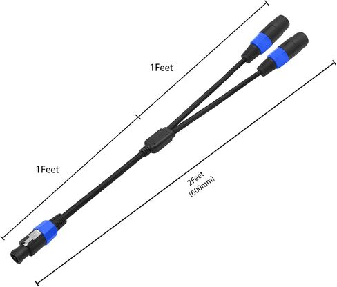 5ft Speakon y Splitter Cable ، NL4FC y Splitter 1 male to 2 femal in Kuwait