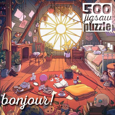 Buffalo Games - Bonjour - John Burrow - Fenceline Garden - 500 Piece Jigsaw Puzzle for Adults -Challenging Puzzle Perfect for Game Nights - Finished Size is 21.25 x 15.00 in Saudi Arabia