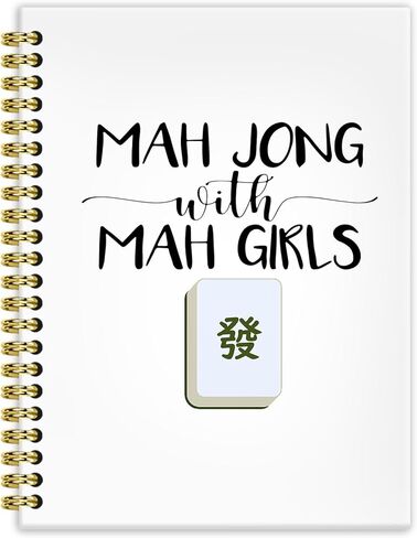 Brrnyoi Funny Mahjong Gifts Notebook Journal 5.5x8.3 ، Mahjong Notebook Higds for Women Mah Jong Lovers Players ، Mah Jong Accessories Journals ، Hardcover Notebooks for note take take in Kuwait