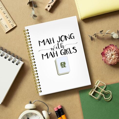 Brrnyoi Funny Mahjong Gifts Notebook Journal 5.5x8.3 ، Mahjong Notebook Higds for Women Mah Jong Lovers Players ، Mah Jong Accessories Journals ، Hardcover Notebooks for note take take in Kuwait