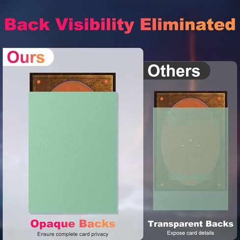 200 Pack Card Sleeves, Matte Dual Trading Card Sleeves with Opaque Back & Smooth Shuffle, Tear Resistant Card Protectors for MTG, TCG and Game Cards (Lagoon Blue) in Saudi Arabia