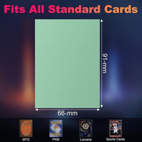 200 Pack Card Sleeves, Matte Dual Trading Card Sleeves with Opaque Back & Smooth Shuffle, Tear Resistant Card Protectors for MTG, TCG and Game Cards (Lagoon Blue) in Saudi Arabia
