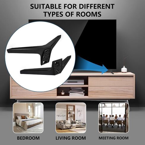 Wisiny TV Legs استبدال LG 60 65 بوصة أرجل تلفزيونية ، متوافقة مع LG TV Stand Models 60uj6050 60UK6090 60UM6900 60UN7300 65UJ6300 65UK6090 65UM6900 65UM7300PUA 65UN6950 with Screws in Kuwait