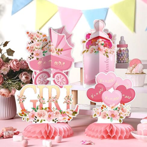 Pickmesh 12 Pcs Rainbow Unicorn Honeycomb Centerpieces 3D Double Sided Rainbow Clouds Cupcakes Castles Birthday Party Decorations Unicorn Table Decoration Table Topper for Party supplies in Kuwait