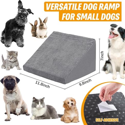 30D Dog Ramp لبدلات الدرج للقطط الصغيرة الكلاب ، خطوات الحيوانات الأليفة الدرج لسلالم الدرج مع القاع المضاد للانزلاق والوسادات ذاتية القسوة لإصلاح مناسبة للقطط الكلاب (6pcs ، بني) in Kuwait