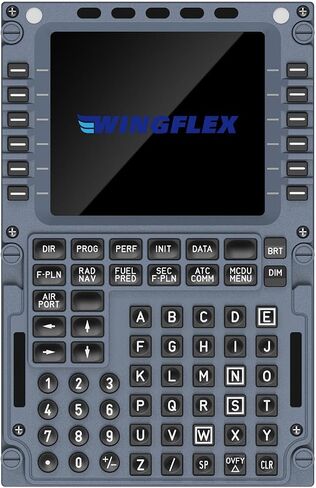 MiYee WINGFLEX B737CDU Flight Simulator Control Display Panel Unit Game Simulator Flight Simulation Peripherals Panel Route Control Plug-and-Play with Realistic Experience in Kuwait