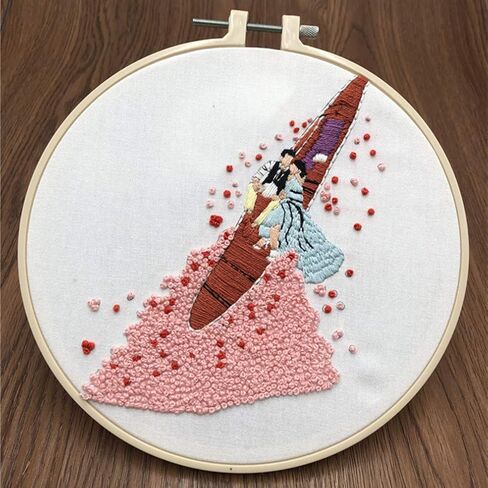 Abillyn Embroidery Starter Kit Two Parrots Stamped with Printed Pattern Cross Stitch Embroidery Kits (Parrot 2) in Saudi Arabia