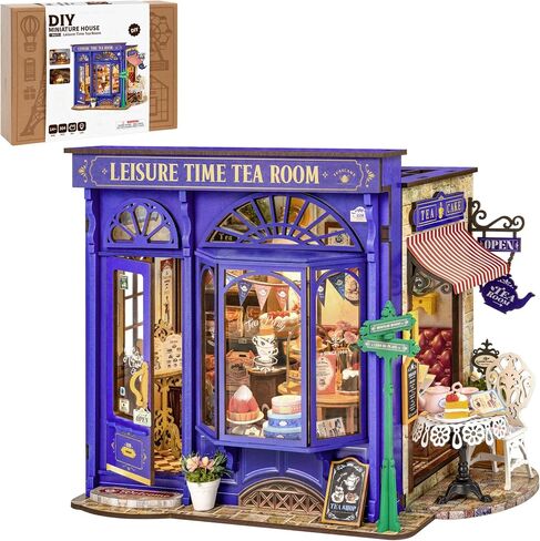 ROBOTIME DIY Miniature House Kit Dollhouse Kit for Adults Mini Tiny House Kit with Furniture Building Model Kit Crafts Creative Gift for Boys Girls (Baking Kitchen) in Saudi Arabia
