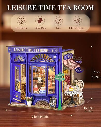 ROBOTIME DIY Miniature House Kit Dollhouse Kit for Adults Mini Tiny House Kit with Furniture Building Model Kit Crafts Creative Gift for Boys Girls (Baking Kitchen) in Saudi Arabia