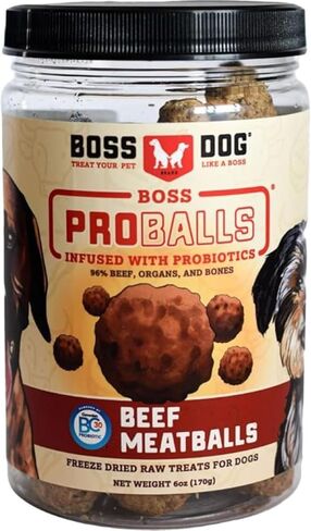Boss Dog Boss Proballs Meatball Treats for Dogs & Cat, Beef Recipe, 6 oz Jar (Jar of 2) in Saudi Arabia