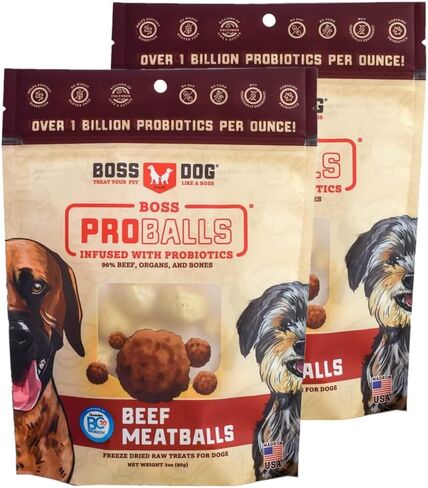 Boss Dog Boss Proballs Meatball Treats for Dogs & Cat, Beef Recipe, 6 oz Jar (Jar of 2) in Saudi Arabia