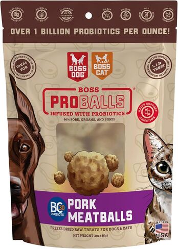 Boss Dog Boss Proballs Meatball Treats for Dogs & Cat, Beef Recipe, 6 oz Jar (Jar of 2) in Saudi Arabia