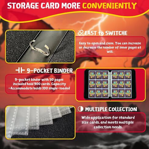 رابط بطاقة التداول لبطاقات TCG ، كتاب Collector Collector Collector Ablum Collector المكون من 9 جيب in Kuwait