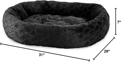 SPOT Ethical Pets Sleep Zone Diamond Cut Lounger Black - Pet Bed for Medium Size Dogs - Attractive, Durable, Comfortable, Washable, 27x21 (32999) in Kuwait